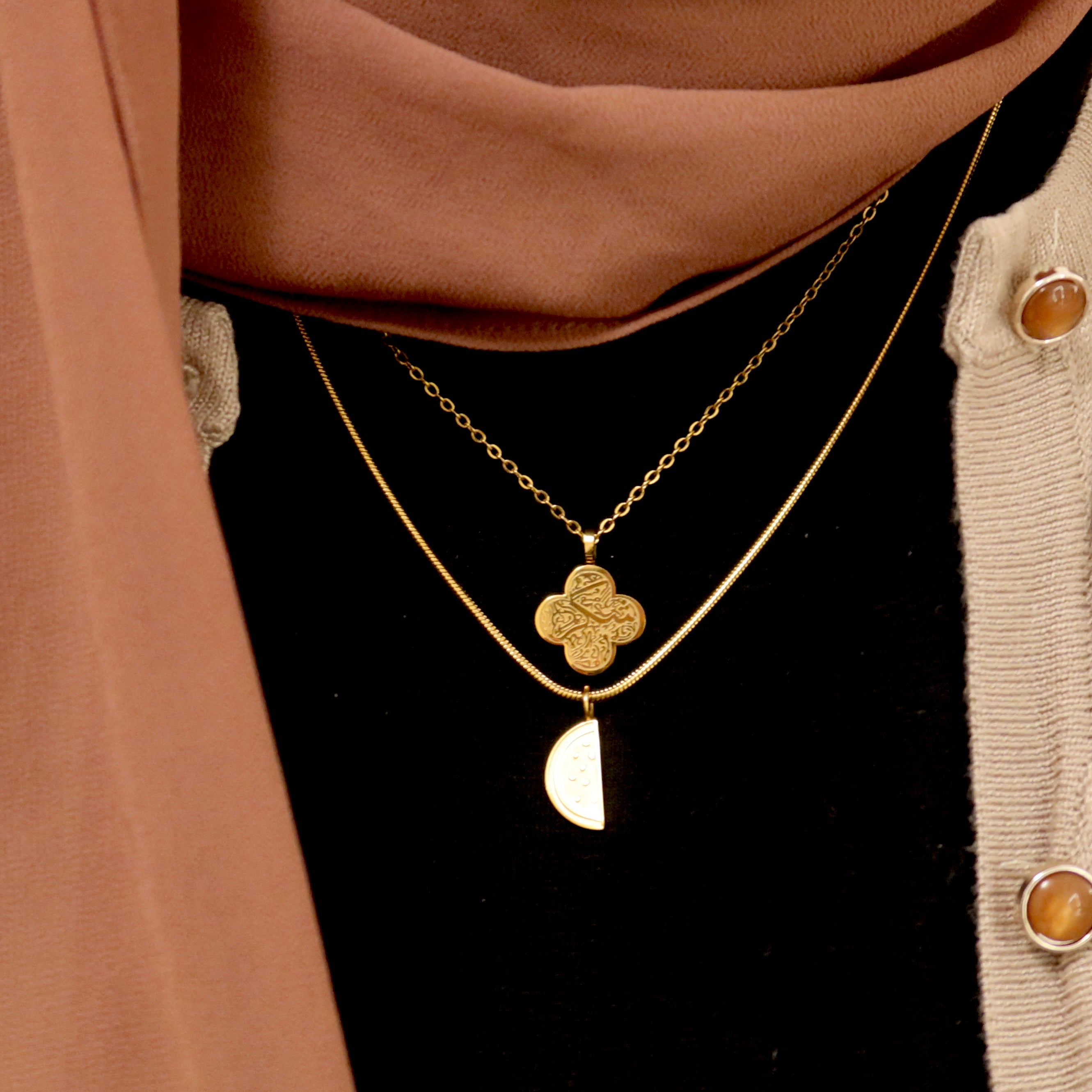 Shukr Clover Necklace - Gold