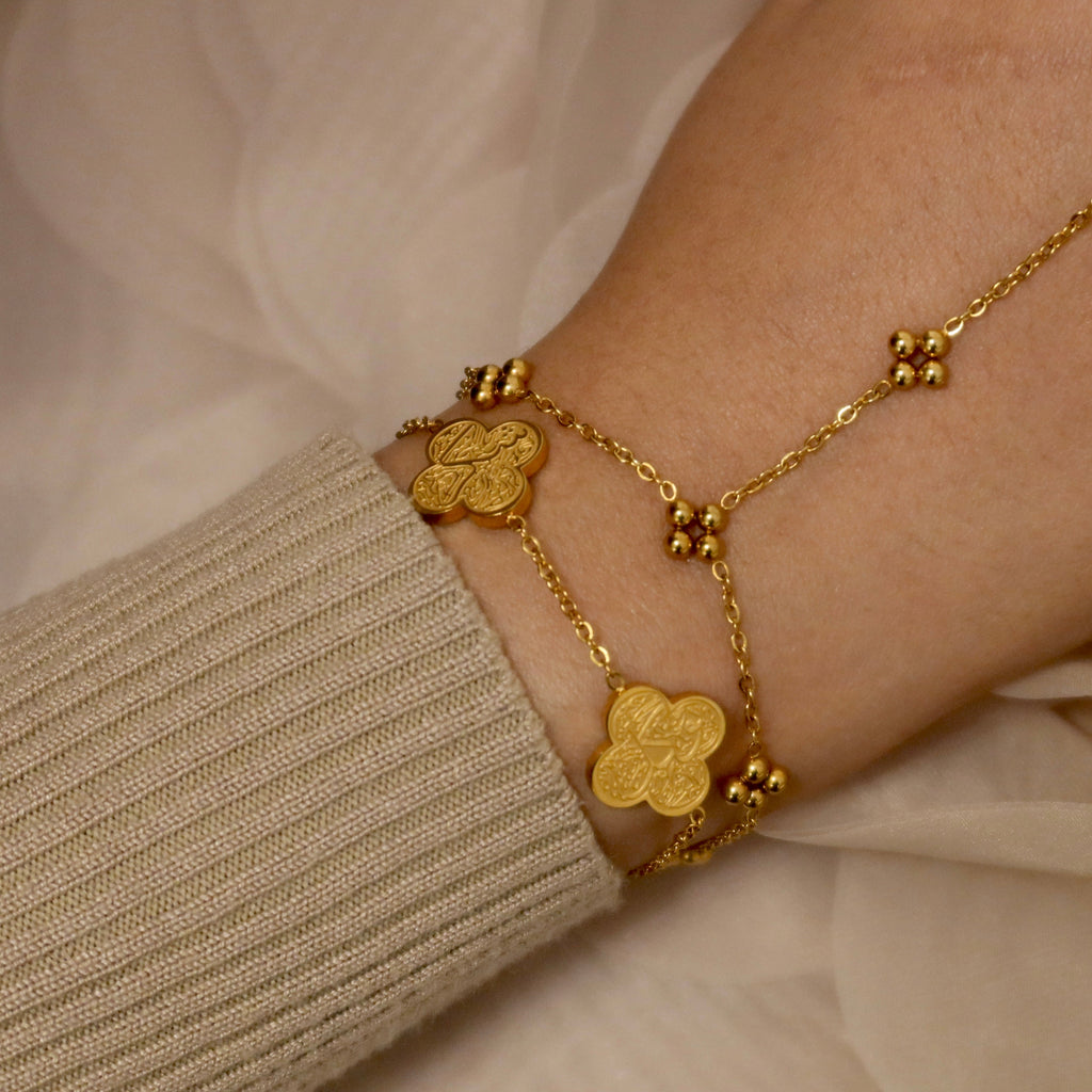 Qalbi Clover Bracelet - Gold
