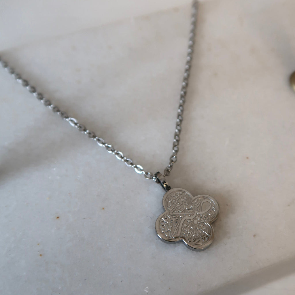 Sabr Clover Necklace - Silver