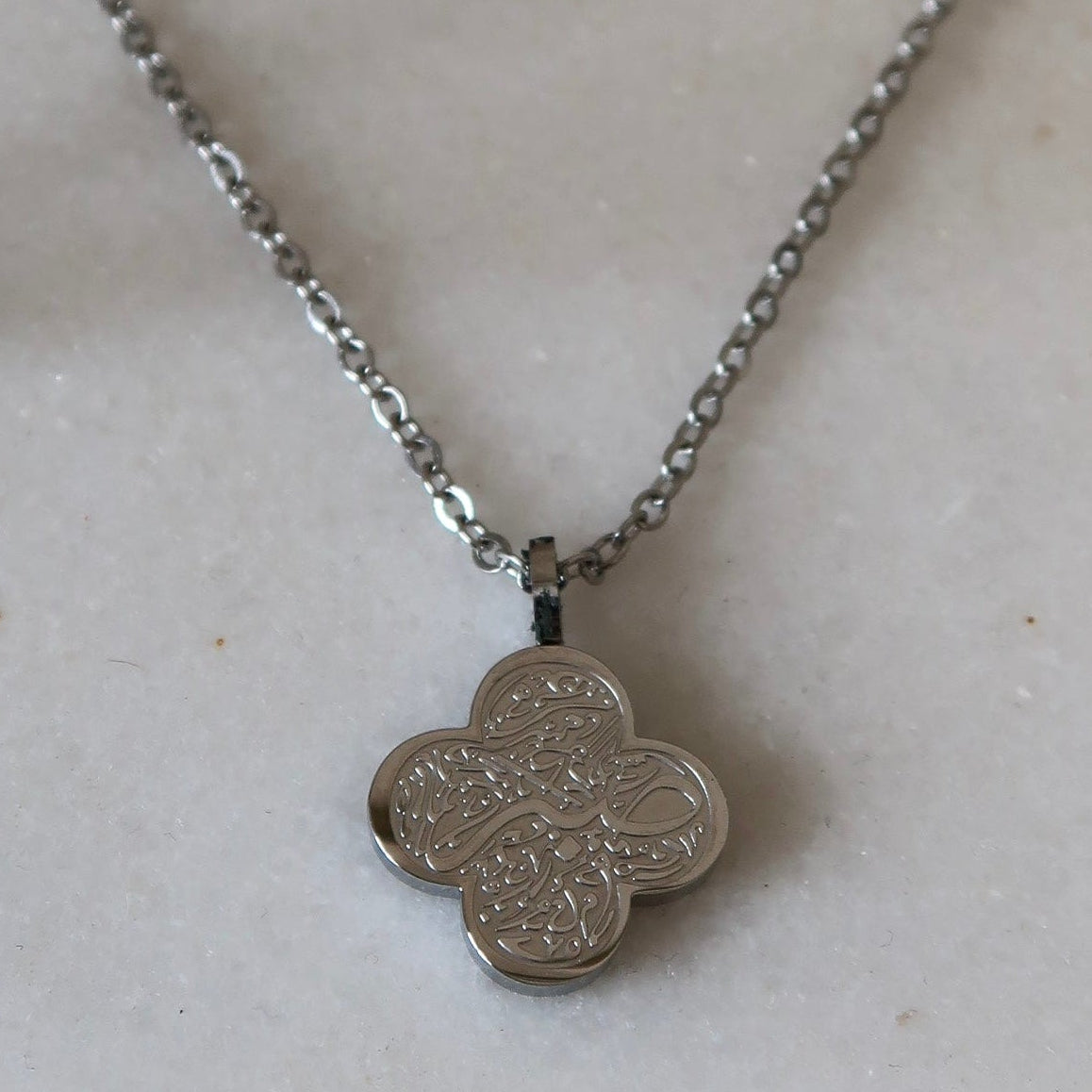 Sabr Clover Necklace - Silver