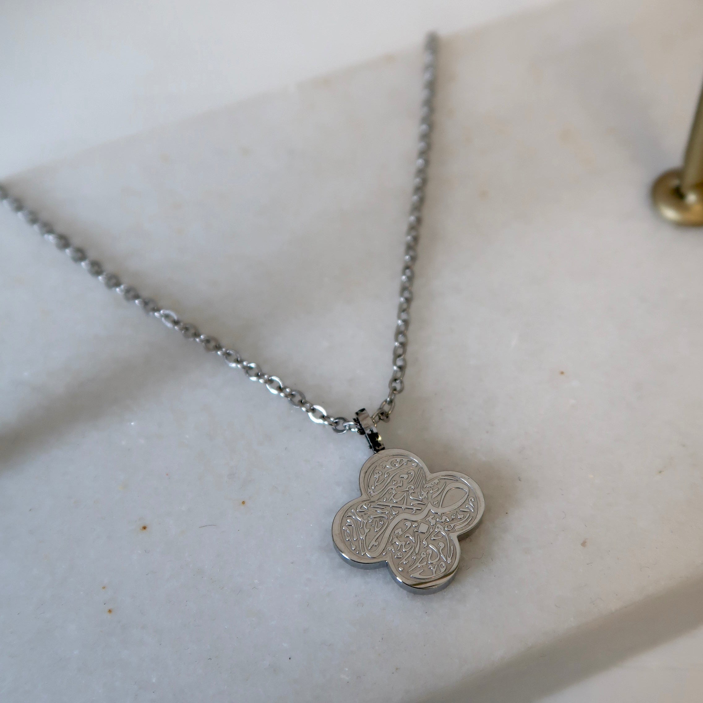 Sabr Clover Necklace - Silver