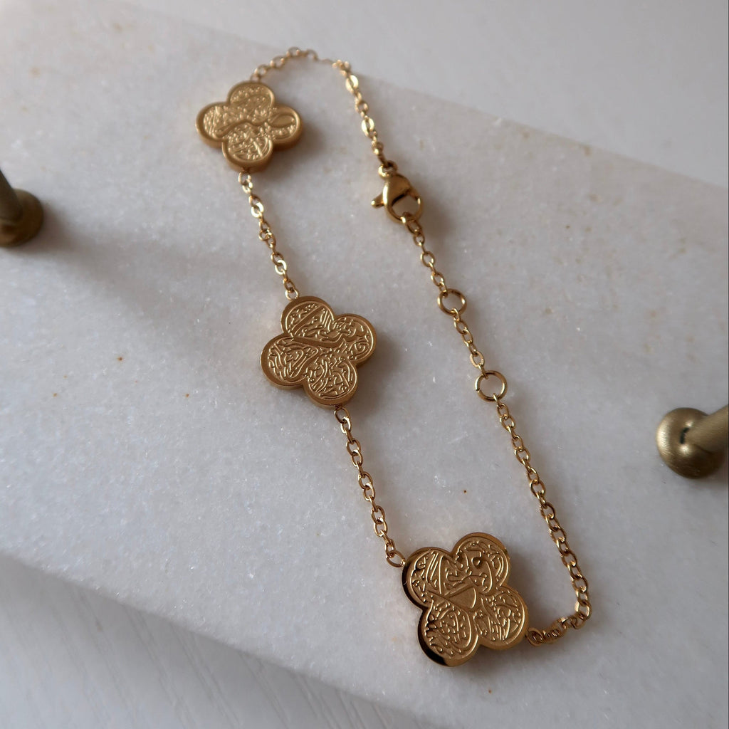 Qalbi Clover Bracelet - Gold