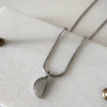 Watermelon Palestine Necklace - Silver