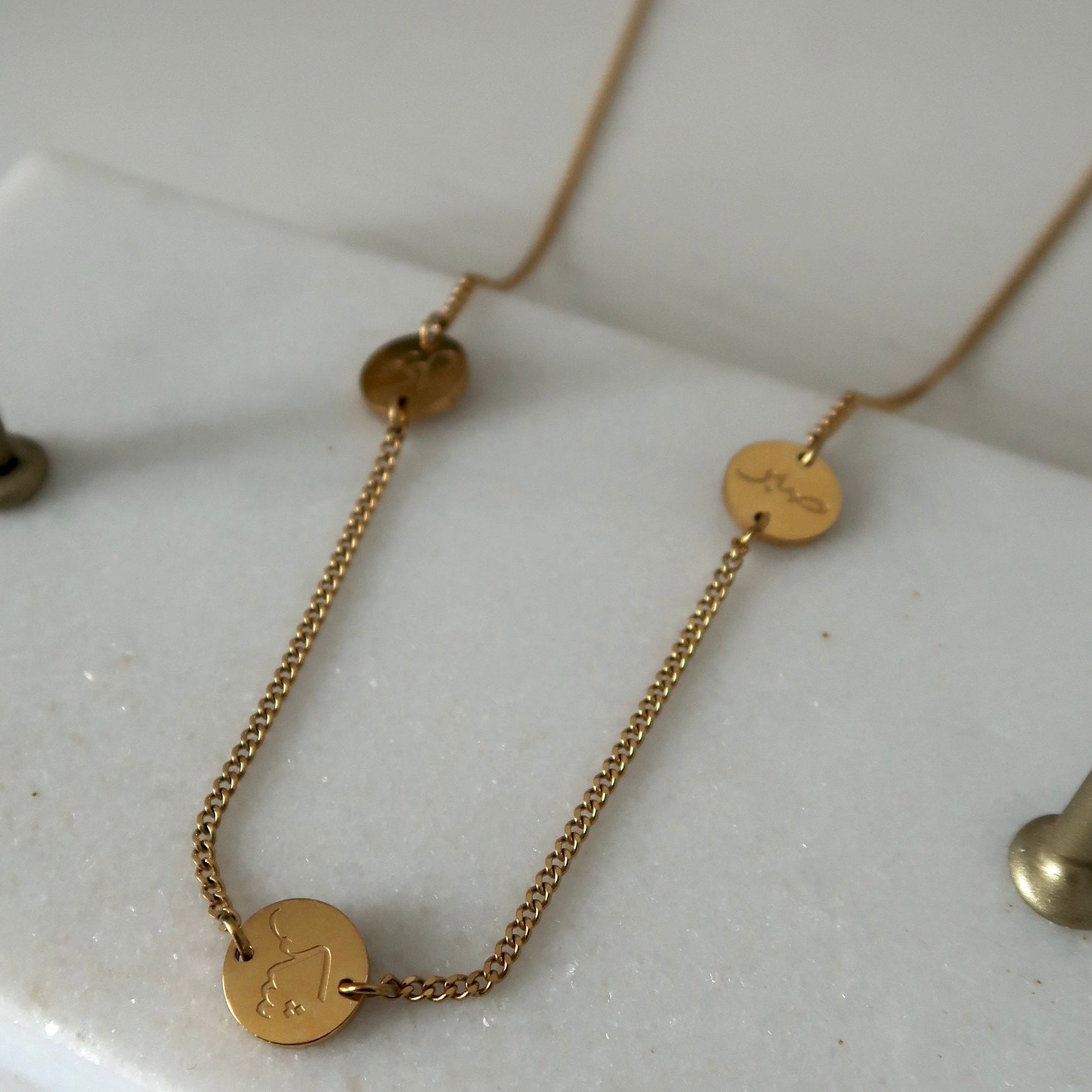 Sabr Shukr Tawakkul Reminders Necklace - Gold