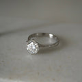 Classic Solitaire Moissanite Ring - Size 6